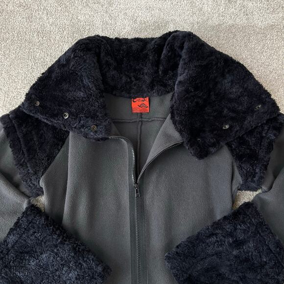 Vintage Mimdo Penny Lane Black Trim Gray Fleece Full Zip Long Jacket (Sz S) - Picture 9 of 15
